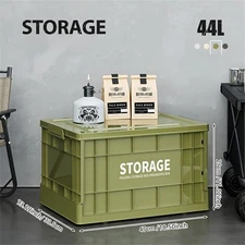 44L Storage Bins Lids Storage Stackable Collapsible Storage Bins Garage Camping