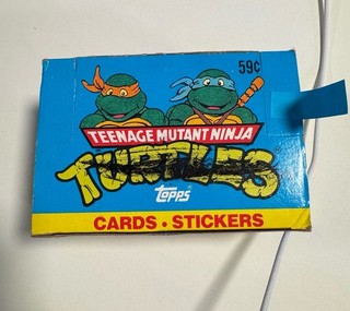 1990 Topps TMNT Teenage Mutant Ninja Turtles Cartoon 24 Packs Jumbo Box Cards