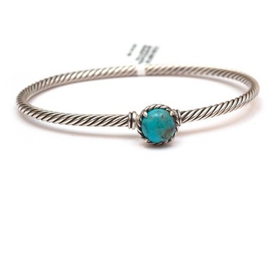 DAVID YURMAN New 8mm Petite Chatelaine Bracelet Turquoise Bracelet  Small/Medium