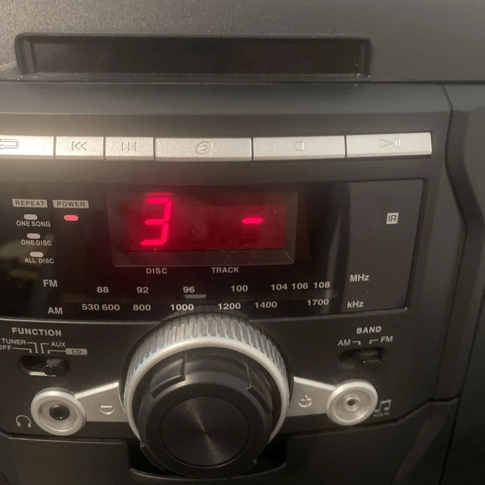 RCA 5-Disc CD Changer Home Stereo System Remote Radio Aux In RS22162 W/ Speakers - Image 3 of 4