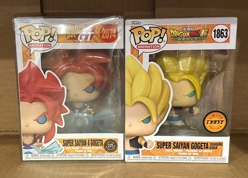 Dragon Ball Funko Pop Lot- Super Saiyan 4 Gogeta (Glow) (Chase) #2074, #1863
