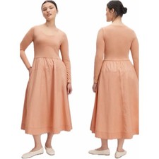 Everlane Medium Long Sleeve Riviera Blush Pink Dress B6