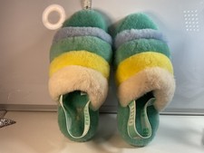 Ugg Fluff Yeah Slides Tide Pool Sz 7 NEW