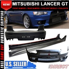 For 08-14 Lancer Gt Front Rear Side Full Evo Conversion Unpainted Black Grill For 08-14 Lancer Gt Front Rear Side Full Evo Conversion Unpainted Black Grill