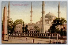 Sultan Ahmed Mosque Blue Mosque Constantinople Turkey Postcard c1910s