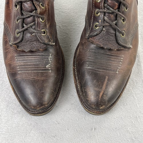 Vintage Chippewa Leather Boots Men’s 11.5 Brown 9in Pointed Toe Made In USA - 第 6/13 張圖片