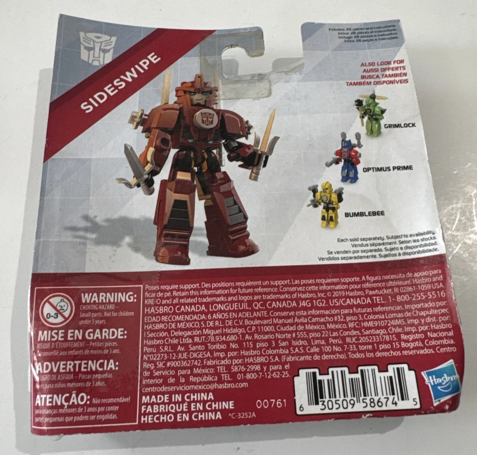 Figura de acción KRE-O Transformers Collection 1 SIDESWIPE 26 piezas Hasbro 2015 NUEVO Foto 2 de 2