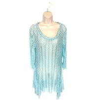 Kaktus micro mini dress aqua/white sheer mesh fairy whimsigoth see measurements