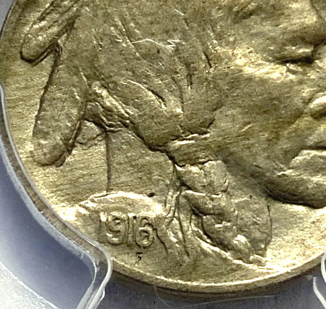 1916 Double Die Buffalo Nickel- PCGS AU Details! Fabulous example!