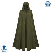 Hooded Cape Medieval Cloak Renaissance Halloween Costume Unisex One Size 130cm