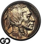 1937-S Buffalo Nickel 5C Nice Gem BU Attractive Toning