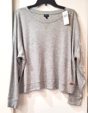 Gap Women's Grey GapBody Long-Sleeve Pajama Top ONLY Size Large  #2