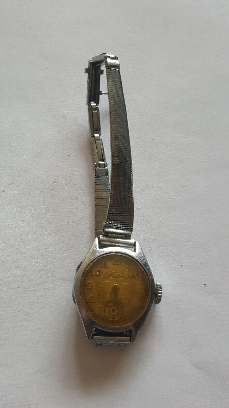 VINTAGE RARE swiss made Medana original bracelet trench watch ART Deco WWI 30's