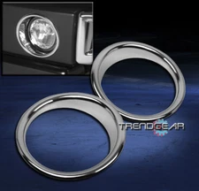 2003-2009 HUMMER H2 SUV SUT BUMPER FOG LIGHT LAMP TRIM BEZEL COVER RING CHROME