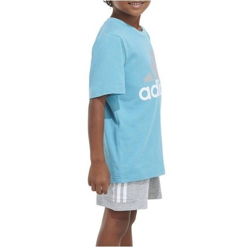 🆕️ Juego Corto Adidas French Terry Cargo, Corto y Camisa Azul LT, Azul Preloved - Imagen 3 de 9