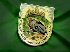 Old German badge ADAC Sauerland rally  1977 Plakette BMW DKW #252