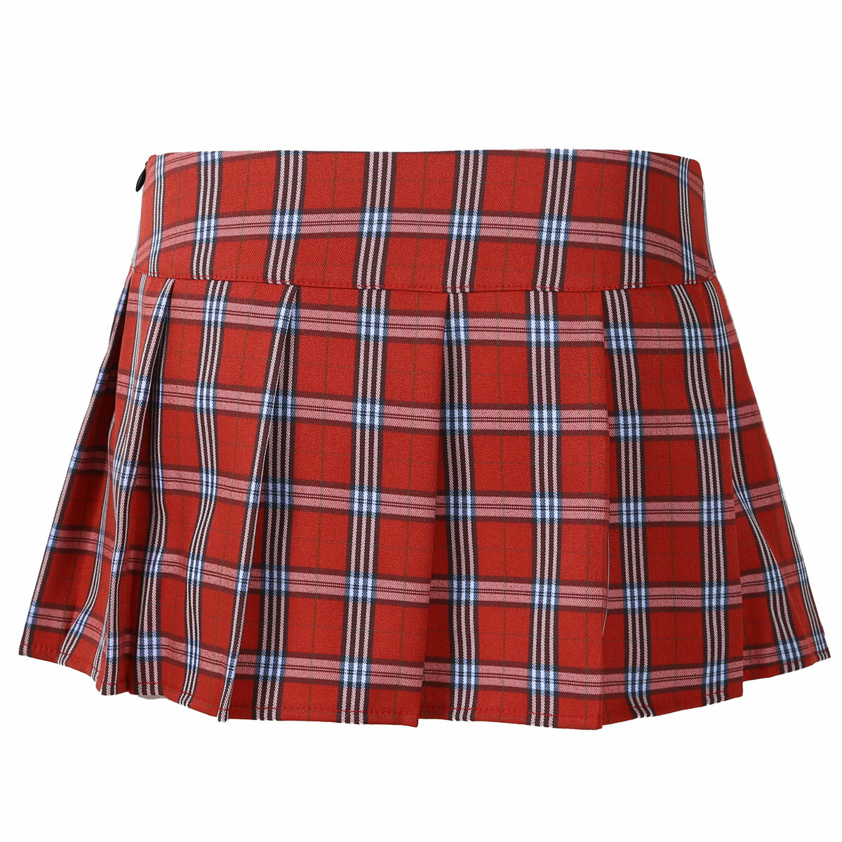 Women Girls Student Uniform Sexy Mini Plaid Pleated Skirt Costume Short  Dress