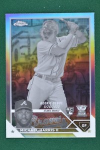 2023 Topps Chrome Update MICHAEL HARRIS II RC Debut Negative Refractor USC153