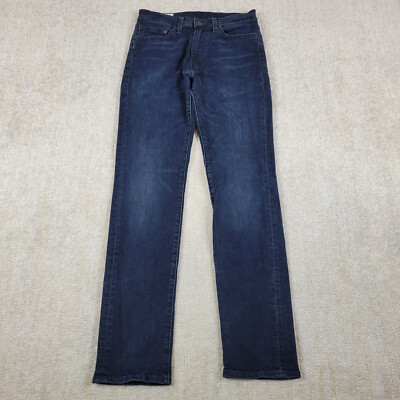 Levis Lot 511 Jeans Mens 31x34 Blue Slim Big E Leather Patch Denim Pants