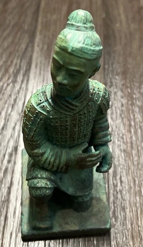 Statua in terracotta guerriero cinese Hough Xian argilla statua replica 9" - Foto 3 di 9