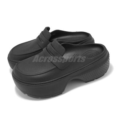 Crocs Stomp Loafer Black Men Unisex Slip On Platform Casual Sandal 209937-060