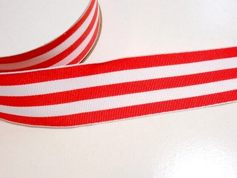 Coral Orange Grosgrain Ribbon 1 1/2" wide x 10 yards Offray Mono Stripe B6 - Image 4 of 4