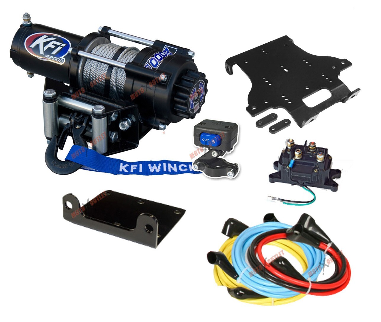 Honda Foreman 500 Winch and Mount Plate Kit 20072011 Rubicon 2000 lbs