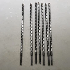 Lot of 7 SDS+ 6-5/8 x 16 x 18 & 1- 9/16 x 16 x 18 Carbide hammer drill bits