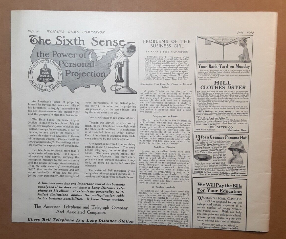 PONY 1909 POST TOAST Rivista AD~PRESEPE DELLE FATE~CAPPELLO PANAMA CULEBRA~ASCIUGA ABITI DA COLLINA