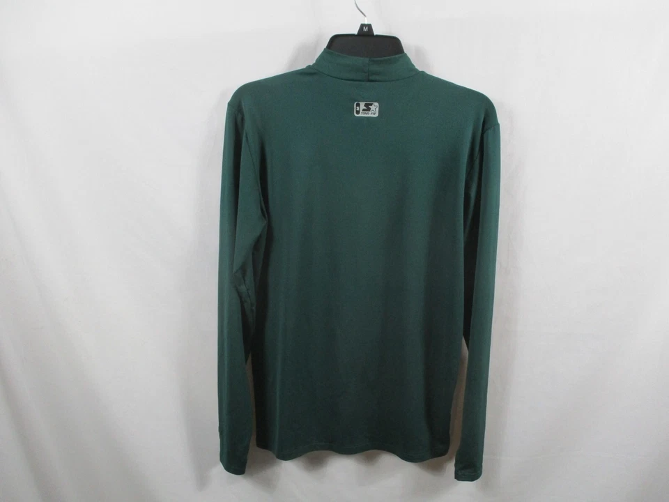 Starter Womens Shirt Medium Green Long Sleeve Mock Neck Athletic Polyester — 第 4/4 张图片