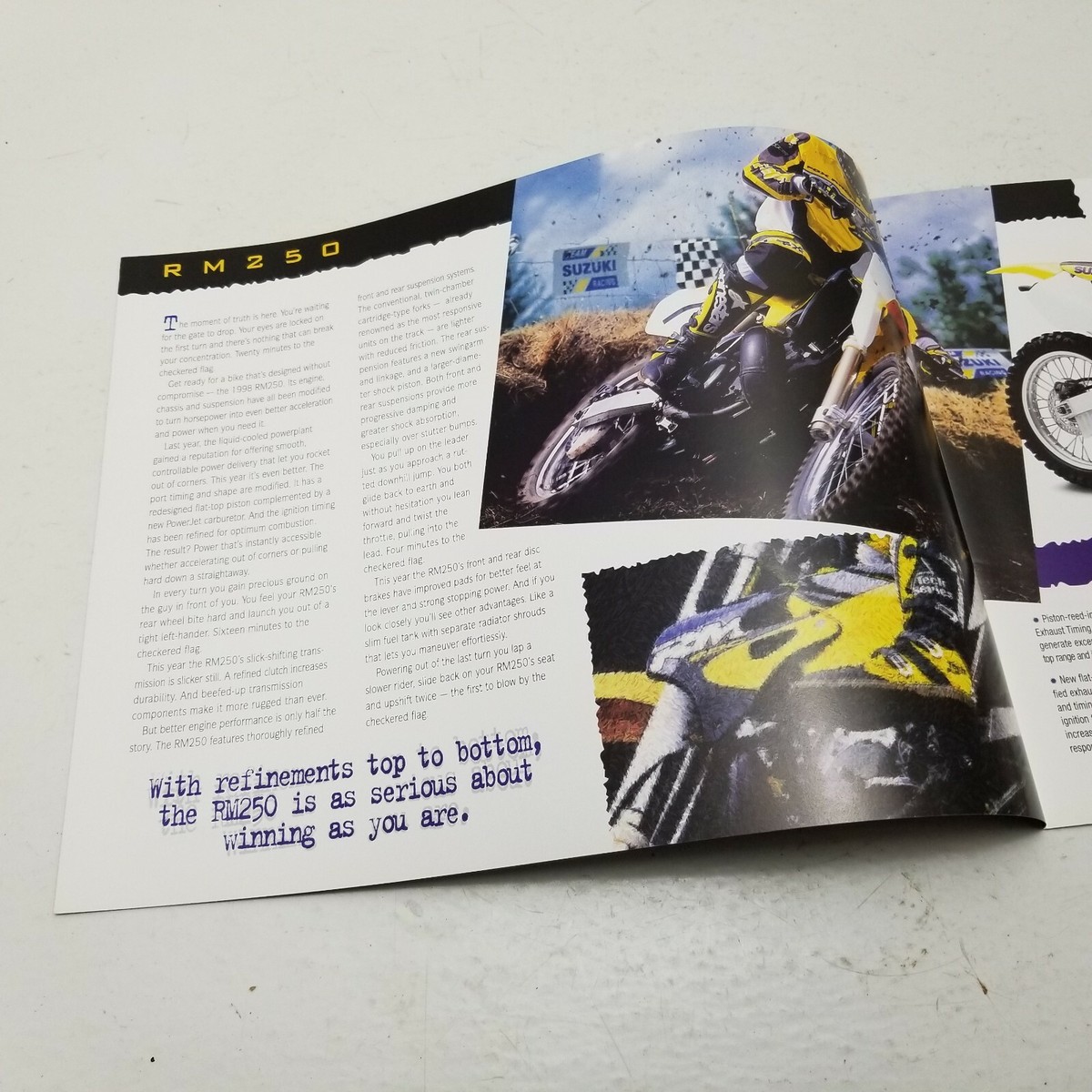パンフレット　ムトケシ 1998 Suzuki RM RMX Sales Brochure Advertising 8.5x11 RM80 125 250