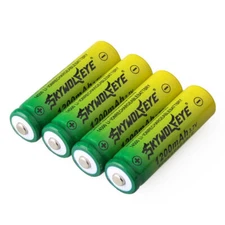 4pcs SkyWolfEye 14500 Battery 3.7V 1200mAh Li-ion Rechargeable Batteries AA Size