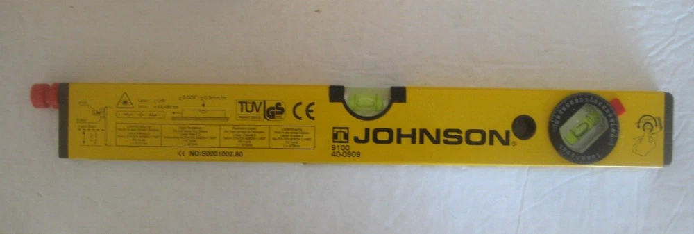 Johnson Laser Level Kit Model 9100 / 40-0909 EXCELLENT Tripod Case