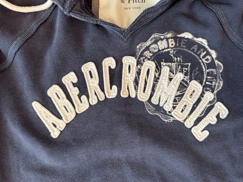 Abercrombie Navy Hoodie Youth Medium\ Women’s XS- Retro Y2K - Picture 3 of 10