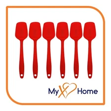 8" Red Silicone Spoon/Spatula 1 Tool w/ 2 Uses (1, 2, 4 or 6 Tools) 