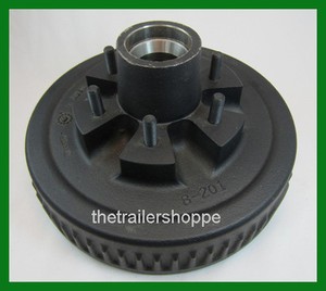 6 on 5-1//2 Dexter 008-201-09 Hub and Drum Only for 6,000 lb Axles