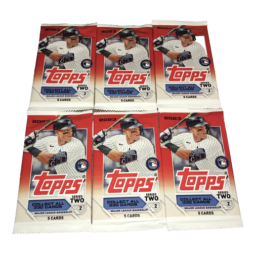 (6)Packs of 2023 Topps Series 2 Baseball-5 Cards-Factory Sealed-***Ships Free***