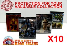 10x 4K UHD WITH SLIPCOVER SIZE 4K2 - CLEAR PLASTIC BOX PROTECTOR SLEEVE