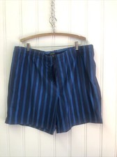 NEW Banana Republic Men  s Print Hybrid Shorts - Blue Stripe - XXL