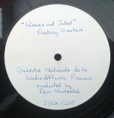ROMEO & JULIET 33CX 1208 SUPERB UK 2 SIDED TEST PRESS IGOR MARKEVITCH