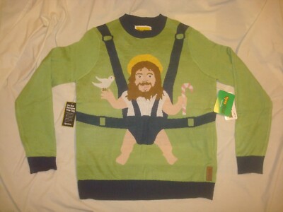 NWT Men's Tipsy Elves Sweet Baby Jesus Ugly Christmas Sweater