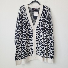 Nike Air Jordan Flight Heritage Wool Blend Cardigan DV7573-030 Size XL Phantom