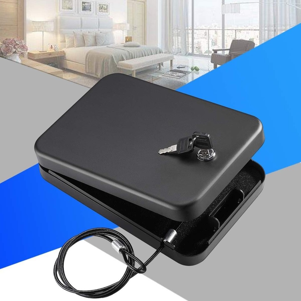 Pistol Safe, Portable Travel Gun Safe,Handgun Lock Box, Gun Safes for