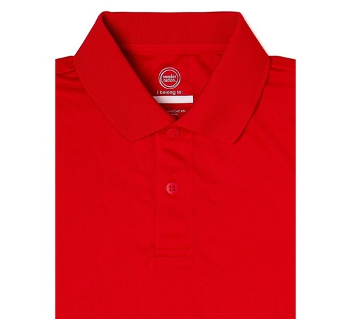 Wonder Nation Boy's Husky School Uniform Short Sleeve Performance Polo T-shirt M - Picture 3 of 3
