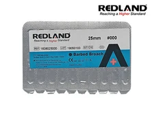 Redland Dental 30 pc. Purple #000 25 mm Endo Stainless Steel Barbed Broaches FDA