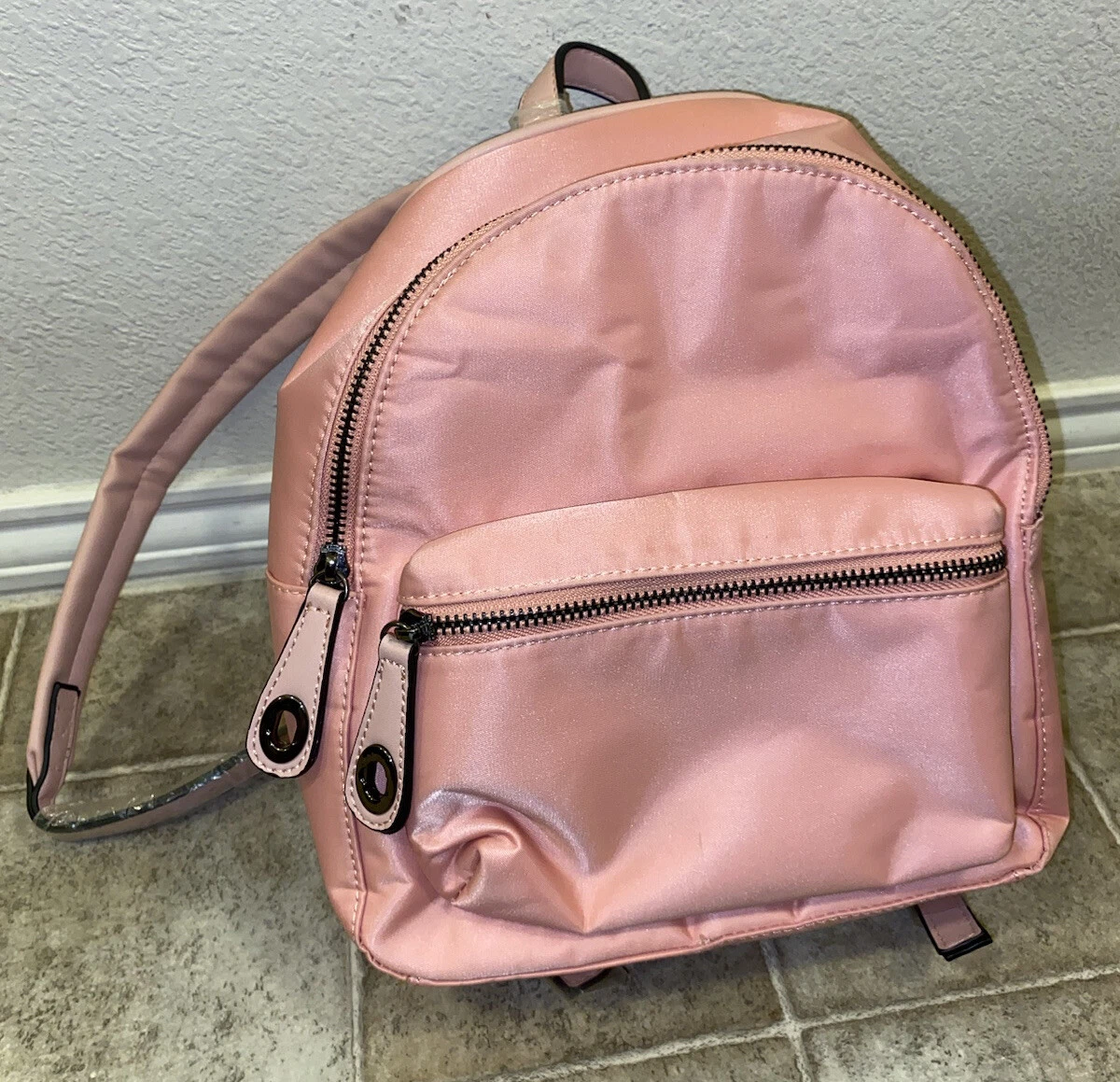 Pink Nylon Mini Backpack