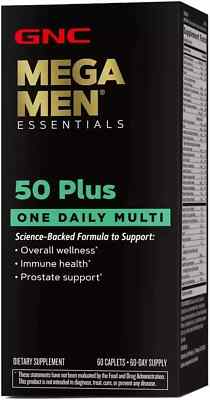 GNC Mega Men Essentials 50-Plus One Daily Multivitamin,60 Tablets