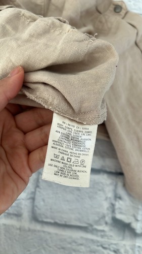 Anthropologie Hei Hei Women’s cropped Beige Linen jacket sz XS - Picture 10 of 12