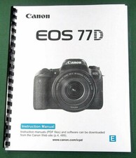 Canon EOS 77D Instruction Manual: 502 Pages  Protective Covers