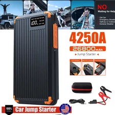 Car Jump Starter Portable 4250A 12V Charger Power Bank with LED Flash Light